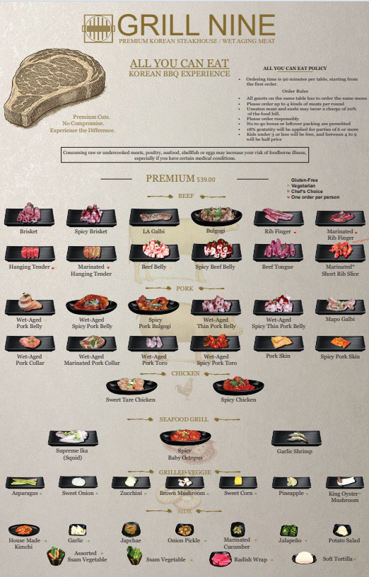 Premium Korean BBQ Henderson at Grill Nine